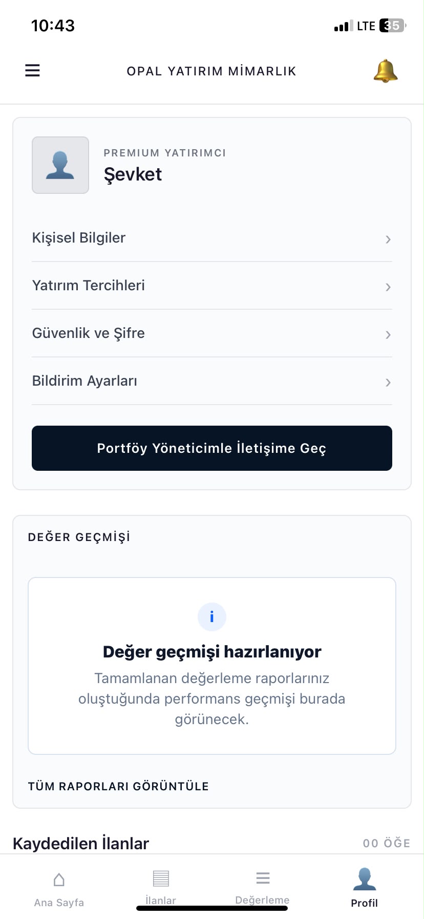 Değerleme Talep Ekranı